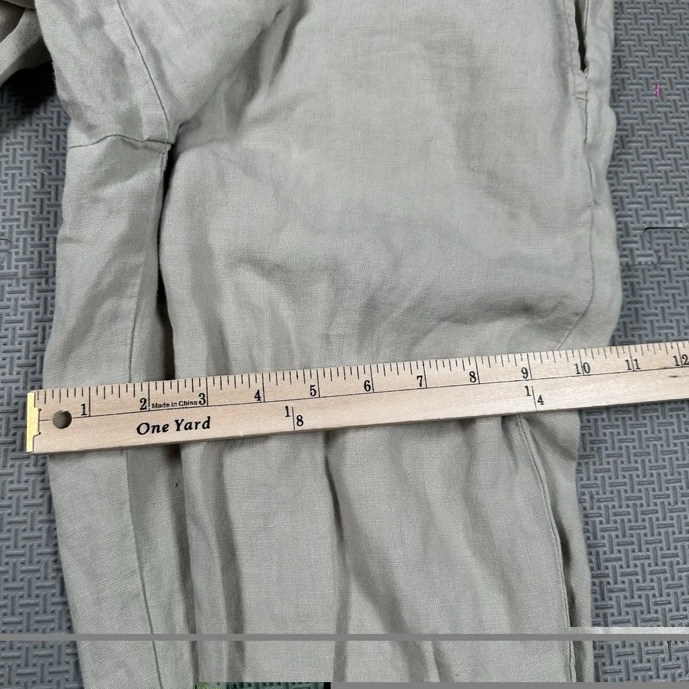 Brooks Brothers Pants Men's 35x27* Irish Linen Trousers Gray Flat Front Dress